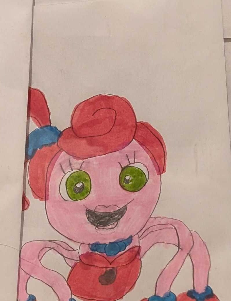 Weston's original drawing of Pink Spider Girl